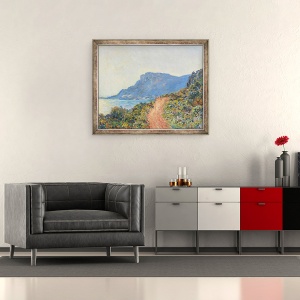 Tablou inramat - Claude Monet - La Corniche langa Monaco, 50 x 60 cm - Img 2
