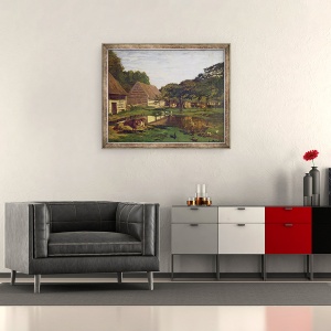 Tablou inramat - Claude Monet - O ferma in Normandia, 70 x 85 cm - Img 2
