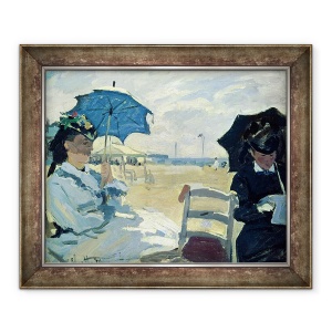 Tablou inramat - Claude Monet - Plaja de la Trouville, 70 x 85 cm