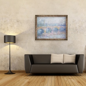 Tablou inramat - Claude Monet - Podul Waterloo, Londra, la apus, 60 x 80 cm - Img 2