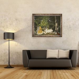 Tablou inramat - Claude Monet - Pranz pe iarba, 60 x 80 cm - Img 2