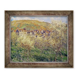 Tablou inramat - Claude Monet - Pruni in floare, 70 x 85 cm