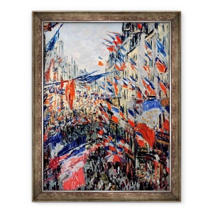 Tablou inramat - Claude Monet - Rue Saint-Denis, Sarbatoarea 30 iunie, 70 x 90 cm