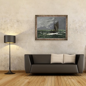 Tablou inramat - Claude Monet - Seascape, Furtuna, 60 x 80 cm - Img 2