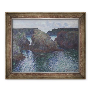 Tablou inramat - Claude Monet - Stanci la Port-Goulphar, Belle-ile, 50 x 60 cm