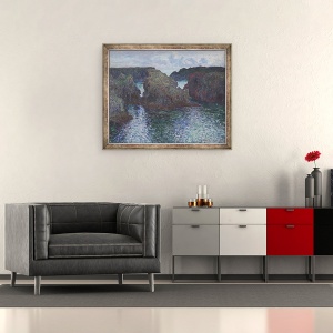 Tablou inramat - Claude Monet - Stanci la Port-Goulphar, Belle-ile, 50 x 60 cm - Img 2