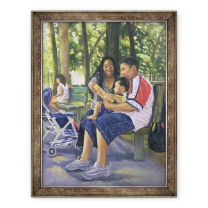 Tablou inramat - Colin Bootman - Familie in parc, 70 x 90 cm
