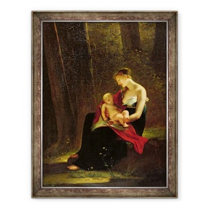 Tablou inramat - Constance Marie Mayer-Lamartiniere - Mama Fericita, 70 x 90 cm