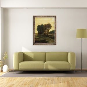 Tablou inramat - Constant-Emile Troyon - Un manunchi de copaci, 60 x 80 cm - Img 2