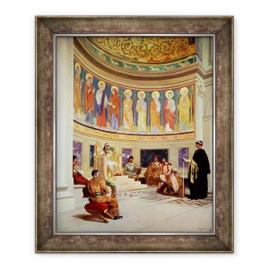 Tablou inramat - Constant - Sfantul Ioan Crisostom c.347-407 exilat de imparateasa Eudoxia d.404, 70 x 85 cm