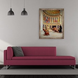 Tablou inramat - Constant - Sfantul Ioan Crisostom c.347-407 exilat de imparateasa Eudoxia d.404, 50 x 60 cm - Img 2