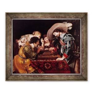 Tablou inramat - Cornelis de Vos - Jocul de Table, 50 x 60 cm