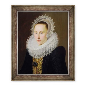 Tablou inramat - Cornelis van der Voort - Portret De O Doamna, 50 x 60 cm