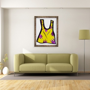Tablou inramat - Daisy de Villeneuve - Camisol galben, 70 x 90 cm - Img 2