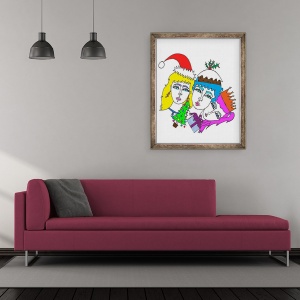 Tablou inramat - Daisy de Villeneuve - Christmas, 50 x 60 cm - Img 2
