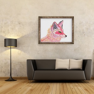 Tablou inramat - Daisy de Villeneuve - Fox, 70 x 90 cm - Img 2