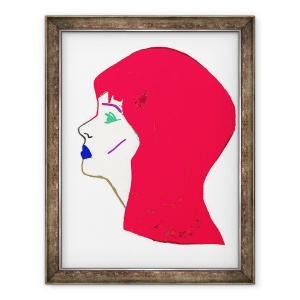 Tablou inramat - Daisy de Villeneuve - Red Cap, 70 x 90 cm