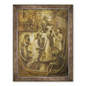 Tablou inramat - Dante Gabriel Charles Rossetti - Barca iubirii, 70 x 90 cm