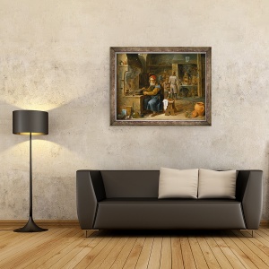 Tablou inramat - David Teniers the Younger - Alchimistul, 60 x 80 cm - Img 2