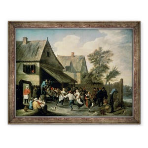 Tablou inramat - David Teniers the Younger - Un dans country, 60 x 80 cm