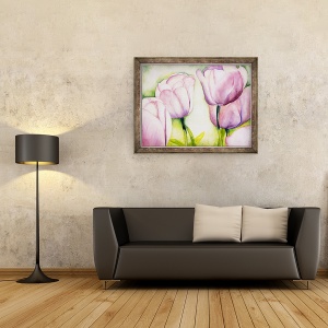 Tablou inramat - Deborah Eve Alastra - Lalele de lavanda, 60 x 80 cm - Img 2