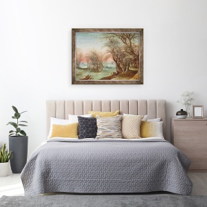 Tablou inramat - Denys van Alsloot - Peisaj iarna, 70 x 90 cm - Img 3