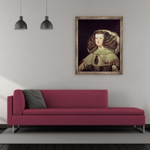 Tablou inramat - Diego Rodriguez de Silva y Velazquez - Regina Mariana a Austriei, 50 x 60 cm - Img 2