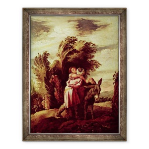 Tablou inramat - Domenico Feti - Parabola Bunul Samaritean, 70 x 90 cm