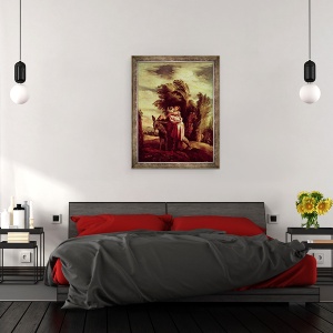 Tablou inramat - Domenico Feti - Parabola Bunul Samaritean, 70 x 90 cm - Img 3