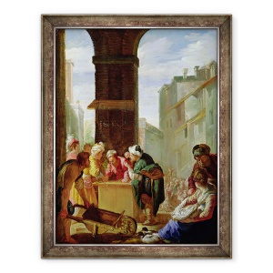 Tablou inramat - Domenico Feti - Parabola de perla pretioasa sau perla de mare pret, 70 x 90 cm