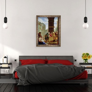 Tablou inramat - Domenico Feti - Parabola de perla pretioasa sau perla de mare pret, 70 x 90 cm - Img 3