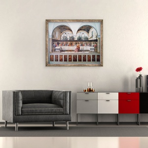 Tablou inramat - Domenico Ghirlandaio - Cina cea de Taina, 70 x 85 cm - Img 2