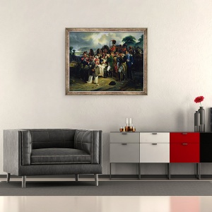 Tablou inramat - Dorian - Napoleon isi ia ramas bun de la maresalul Jean Lannes, 50 x 60 cm - Img 2