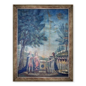 Tablou inramat - Dubois - Juramantul Regelui, Reginei, Natiunii si Garzii Nationale la Festivalul Federatiei, 60 x 80 cm