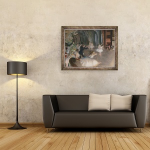 Tablou inramat - Edgar Degas - Repetitia pe scena, 60 x 80 cm - Img 2
