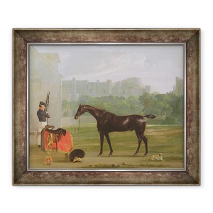 Tablou inramat - Edmund Bristow - in afara casei de paza la Windsor, 50 x 60 cm