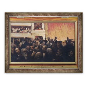 Tablou inramat - Edouard-Joseph Dantan - Prima noapte la Comedie Francaise in 1885, 60 x 80 cm