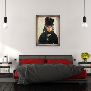 Tablou inramat - Edouard Manet - Berthe Morisot cu Buchet de Violete, 70 x 90 cm - Img 3