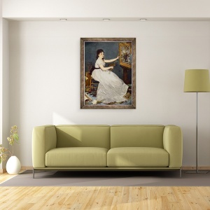 Tablou inramat - Edouard Manet - Portretul Evei Gonzales 1849-83 1870, 60 x 80 cm - Img 2