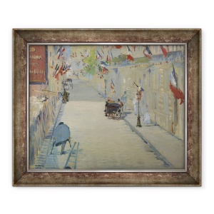 Tablou inramat - Edouard Manet - Rue Monsier cu steaguri, 50 x 60 cm