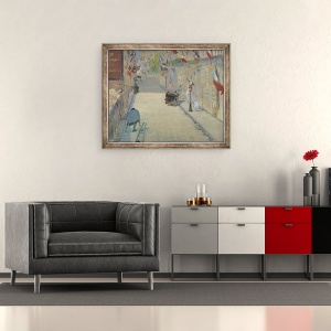 Tablou inramat - Edouard Manet - Rue Monsier cu steaguri, 50 x 60 cm - Img 2