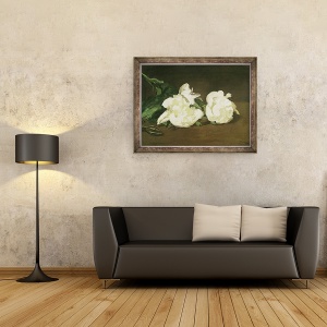 Tablou inramat - Edouard Manet - Sucursala bujorilor albi si a foarfecelor, 60 x 80 cm - Img 2