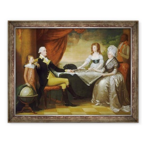 Tablou inramat - Edward Savage - Familia Washington, 70 x 90 cm