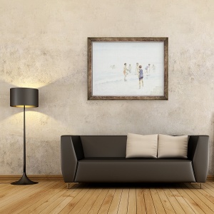 Tablou inramat - Edward van Goethem - Saldatorii, 70 x 90 cm - Img 2