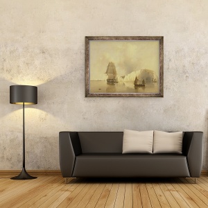 Tablou inramat - Edward William Cooke - De pe Ace, 60 x 80 cm - Img 2