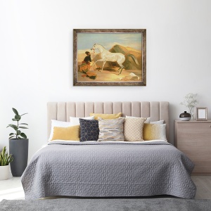 Tablou inramat - Edwin Landseer - Armasarul Arabe, 70 x 90 cm - Img 3