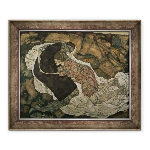Tablou inramat - Egon Schiele - Moartea si Fecioara, 50 x 60 cm