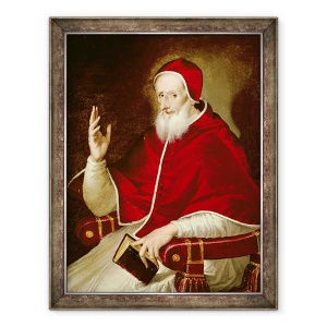 Tablou inramat - El Domenico Theotocopuli Greco - Portretul Papei Pius al V-lea 1504-1572, 70 x 90 cm