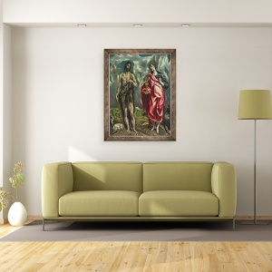 Tablou inramat - El Greco - Sfantul Ioan Evanghelistul si Sfantul Ioan Botezatorul, 60 x 80 cm - Img 2