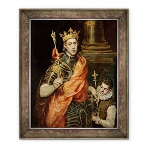 Tablou inramat - El Greco - St Louis 1215-70 si pagina sa, 50 x 60 cm